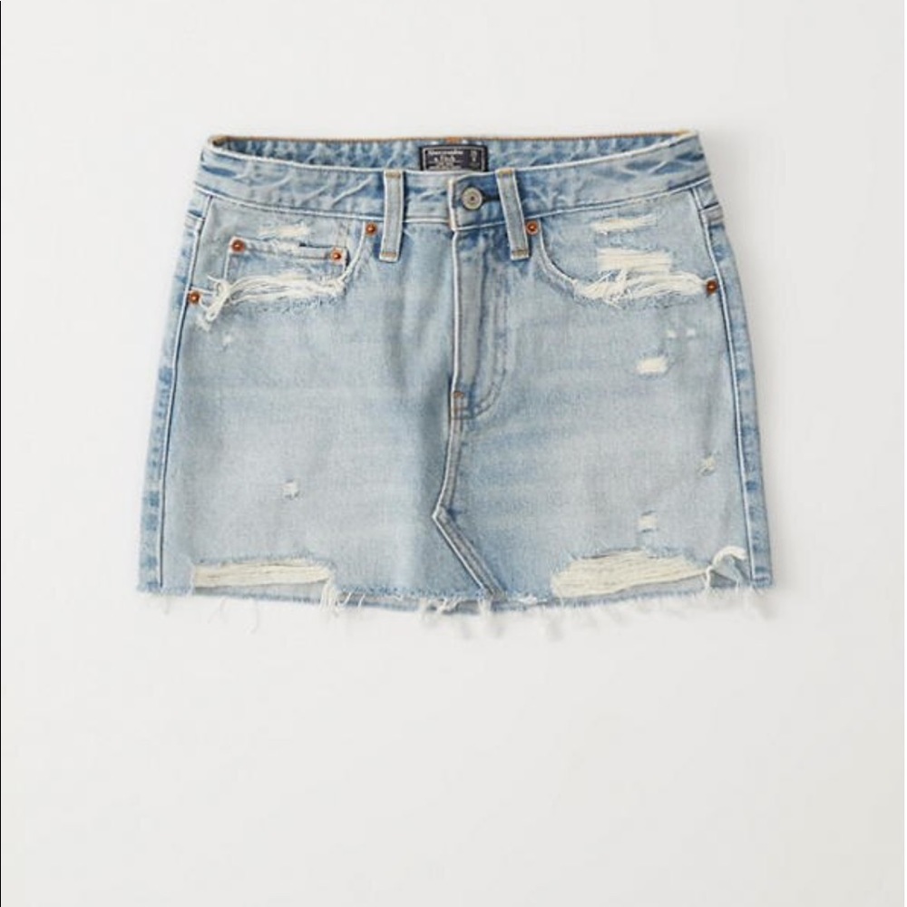 Destroyed Micro Denim Mini Skort - image 1